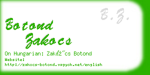 botond zakocs business card